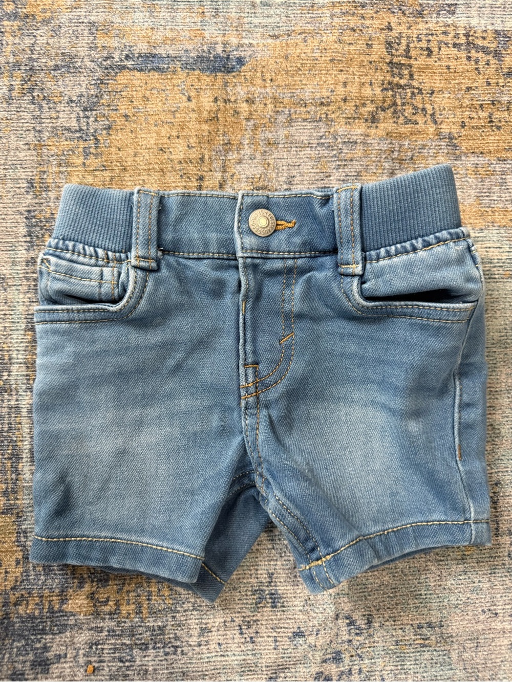 Levi's Light Blue Knit Waist Denim-Style Kids Shorts